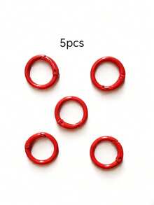 23毫米多色金属珐琅圆形弹簧扣开口吊坠，适用于钥匙链、手机挂绳、耳机盒及其他配件 - 彩色 - 查看 20