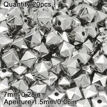 2/10/20/30/40/50/100颗电镀CCB珠子，多种形状可选，珠宝制作DIY项链手链耳环配件，隔珠，手工串珠材料，手机吊坠，复古不对称电镀隔珠 - diy - 查看 25