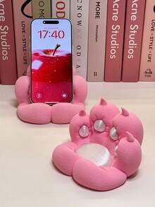 1个可爱猫爪造型手机/平板电脑支架，慵懒风支架，家居装饰，追剧必备