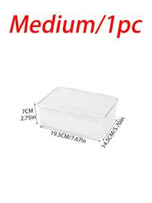 1pc Transparent Acrylic Desktop Storage Box With Lid, Dust-Proof Stationery Organizer Box, Office Desk Supplies Storage Box, Multi-Purpose Storage Box For Home And Office, Can Also Be Used To Store Cosmetics, Makeup Tools, Face Masks, Jewelry, Hair Accessories, Room Decor, Back To School Supplies, And Bathroom Items. - Transparent - View 10