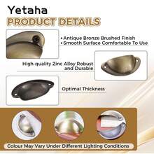 1-3-5-10-20 Stücke/Set Vintage Schubladengriffe, geeignet für verschiedene Möbel wie Schränke, Schubladen, Kleiderschränke. Mehrfarbige Optionen, um verschiedene Raumstile wie Küche, Schlafzimmer, Badezimmer zu kombinieren, um alte Möbel aufzufrischen. Wunderschöne Kupfer Schranktürgriffe mit Schrauben enthalten - Verschiedenfarbig - Übersicht 10