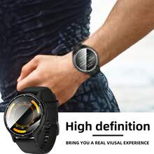 3 piezas de protector de pantalla de borde curvo de material PMMA para Garmin Venu 3/Venu 3S, transparente de alta definición, resistente a arañazos, a prueba de golpes, sensible al tacto, superficie lisa, ajuste perfecto, adecuado para Halloween y Navidad - 3 piezas, transparente - Ver 4