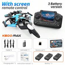 4DRC 2026 最新款 K500 遥控战斗机，带摄像头。支持手持操控和重力感应遥控。具备一键起飞/降落、360° 翻滚和悬停飞行功能。采用 EPP 泡沫材料制成。