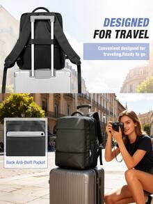 Plecak na laptopa o dużej pojemności, plecak dla uczniów szkół średnich i studentów, plecak podróżny, damski plecak o dużej pojemności, męski plecak biznesowy na notebooka, 15,6-calowy plecak roboczy na komputer, stylowa, wielofunkcyjna, wielowarstwowa, przenośna torba podręczna, plecak szkolny dla uczniów szkół średnich i studentów, odpowiedni do podróży służbowych, szkolnych, na wycieczki, na prezenty dla chłopców i dziewcząt, 40*30*20 cm³ - Wielokolorowe - Zobacz 7