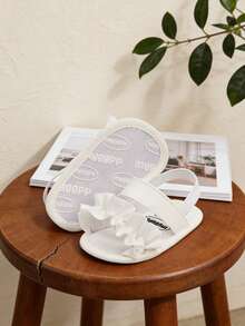 Infant Girls' Ruffled Sandals, Non-Slip Toddler Shoes, Princess Shoes, Infant Shoes