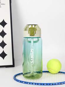 1pc 950ml/30oz Or 700ml/24oz Gradient Color Sports Straw Water Bottle, Large Capacity Marked Sports Water Bottle With Bounce Straw, Portable & Durable, Suitable For Outdoor Sports, Fitness, Running, Camping, Also A Great Gift Choice - Multicolor - View 19