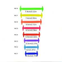 1 Pair Adult Slouchy Shoelaces, Flat Elastic Silicone No-Tie Shoelaces With Buckle Closure,Shoe,Spring Summer Picks,Brides Maid Gifts,Room,Bedroom Deccor,Bedroom Deccor,Beach,Travel,For Men,For Women,Vacation - Multicolor - View 4