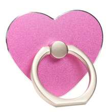 闪亮心形手机指环支架 - 可爱闪亮手机指环支架，适用于所有智能手机，360°旋转支架，便携式手机配件 - 彩色 - 查看 60