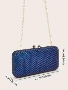 亮片、时尚、优雅、简约、个性化、经典晚宴包，适合约会、日常、下午茶、派对、舞会、俱乐部、生日、晚宴、宴会等场合。 - 寶藍色 - 查看 8