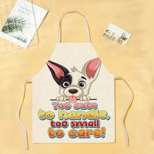 1pc Cute Animal Pattern Apron, Creative Funny Fashion Printed Apron, Easy To Clean Kitchen Cooking Apron, Innovative Home Apron - Multicolor - View 16