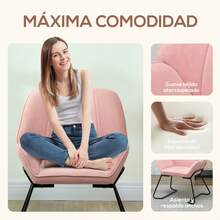 HOMCOM Living Room Chairs - Rose - View 2