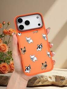 Cute French Bulldog Pattern Semi - Transparent Matte TPU + Acrylic Phone Case For IPhone 17/16/15/14/13/12/11, Anti - Slip & Anti - Fingerprint, For Pet Lovers, Daily Use - Màu xanh hải quân - Xem 5