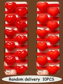 10个/套 儿童女孩弹力发圈，柔软布艺发圈，适合日常佩戴