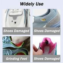 2pcs Self-Adhesive Mesh Lining Shoe Heel Protector Patch, Invisible Sports Shoes Damage Repair Sticker