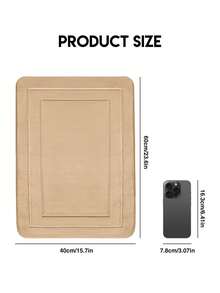 1片经典纯色记忆棉浴室垫，高吸水性速干表面，底部坚固防滑，适用于浴室和厨房地面，实用柔软，也适用于卧室、宿舍、洗衣房。轻便灵活设计，易于清洁和保养。 - 駝色 - 查看 4