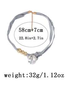 1pc Luxury INS Minimalist Design Faux Pearl Pendant Necklace, Elegant Women's Necklace With Gray Mesh