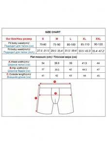 4pcs Printed Long Boxer Briefs For Men, White Loose Fit Underwear With Letter Waistband, Comfortable Men's Underwear (Random Asymmetrical Print) - Multicolor - View 11
