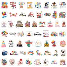 55pcs Cute Happy Birthday Stickers For Teens, Birthday Party Water Bottle Stickers, Cartoon Happy Birthday Stickers, Gifts, Laptop, , Notebook, Back To School Essentials - Multicolor - View 4
