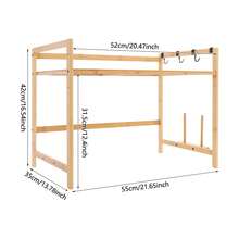 YUNRUX Microwave Oven Stand - Khaki - View 2