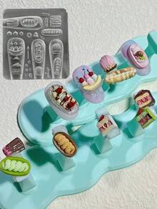 迷你水果番茄苹果草莓3D硅胶美甲模具装饰 - 無色 - 查看 9