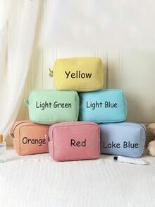 Customized Easter Tulle Makeup Bag, Bridesmaid Makeup Bag, Toiletry Bag, Cosmetic Bag, Bridesmaid Gift, Wedding Party Gift, Birthday Gift, Easter Gift, Makeup Artist Storage Bag, Holiday Gift - Multicolor - View 10