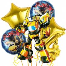 变形金刚金色数字生日气球套装，家居生日派对装饰铝箔气球道具 - 彩色 - 查看 6
