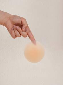 2/4/6pcs Women Silicone Adhesive Nipple Covers, Invisible Design, Self-Adhesive Strapless Style, Suitable For Wedding Dresses/Party Dresses - Apricot - View 7