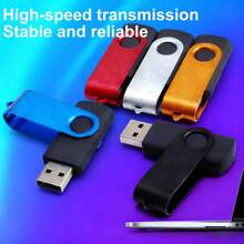 Ổ USB Flash Drive tốc độ cao bằng kim loại, vỏ xoay, dung lượng 128GB/64GB/32GB/16GB/8GB/4GB/2GB/1GB, 8 màu sắc tùy chọn, tương thích với điện thoại thông minh, máy tính, phụ kiện ô tô và thiết bị chơi game, lưu trữ tệp an toàn và di động. - Hồng - Xem 4