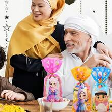 150个彩色糖果袋，婚礼糖果包装袋，饼干袋，烘焙包装袋，婚礼活动用品，开斋节零食袋，派对装饰和礼品袋，中东节日礼品袋，50/100/150个装 - 彩色 - 查看 4