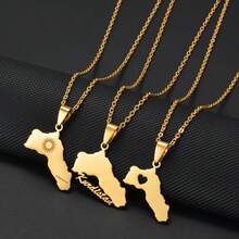 1件5厘米大吊坠项链，男女通用，银色/金色，库尔德风格首饰