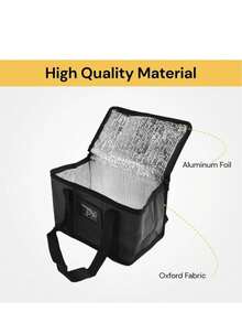 Large Food Delivery Insulated Bags Pizza Takeaway Thermal Warm Cold Bag Ruck Hot - Black - View 9