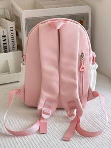 Mochila pequena japonesa fofa com cores vibrantes, versão coreana da Dopamine Star, ideal para meninas do ensino fundamental e médio, perfeita para viagens, estudos e passeios escolares. - Multicolorido - Ver 7