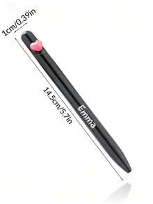 Personalized Heart-Shaped Plastic Ballpoint Pen, Customized Promotional Gift Pen, Macaron Color Love Heart Rotating Ballpoint Pen - Multicolor - View 2