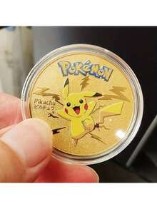 Pokemon Anime Gold Coin Game Commemorative Coin Pikachu Mewtwo Charizard Gold Coin Game Collection Gift - Multicolor - View 2