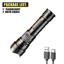 High-Power LED Flashlight, USB Rechargeable Flashlight With Display, Zoomable Light And Battery, Camping And Hiking Flashlight, Emergency Lamp - 1Pcs - 查看 11