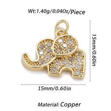 1pc Copper Micro-Inlaid Zirconia Fashionable Minimalist Mini Animal Butterfly Elephant Squirrel Pendant, High-End DIY Bracelet Necklace Backpack Earrings Jewelry Accessories - Multicolor - View 22