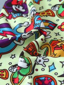 Disney 1件装迪士尼卡通印花男士内裤 - 柔软舒适，字母弹力腰带，休闲男士内裤 - 彩色 - 查看 3