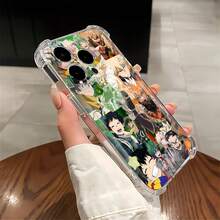 Los héroes de anime Deku y Bakugo en acción. Esta elegante funda es compatible con iPhone 17, 16, 15, 14 Pro Max, 13, 12, 11, XR y XS Plus. Fabricada en TPU flexible, resistente a golpes y arañazos, ofrece una excelente protección contra caídas y un agarre cómodo. Es un regalo ideal para familiares, amigos y seres queridos, y una opción perfecta para festivales. - transparente - Ver 2