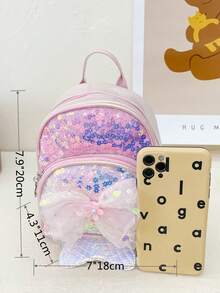 New Fashion Mermaid Sequin Mini Backpack, Princess Street Casual Daypack, Cute Girls Personalized Fish Tail Bag, Lovely Small Backpack, Holiday Gift - A - View 11