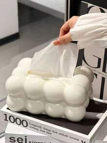 New Luxury Exquisite Candy Tissue Box, Home Living Room Tissue Paper Holder, High-End Restaurant Napkin Dispenser, Tissue Box Stand, Napkin Holder, 3-Compartment Style