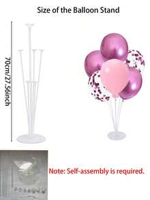 7件套气球支架套装，包含气球杆和底座，适用于生日、性别揭晓派对、迎婴派对、周年纪念、订婚、婚礼、新娘送礼会、2026新年派对及其他场合的装饰。 - 彩色 - 查看 9