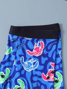 1pc Disney Cartoon Print Underwear-Soft-Comfortable, Letter Elastic Waistband, Casual Men's Underwear - Multicolor - View 4