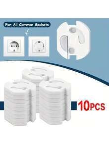 40/30/20/10/6个装婴儿安全插座保护套，白色儿童安全插座盖，适用于欧式插座，无孔设计防止触电，保护家居安全，ABS材质，适用于不常用插座，易于安装和拆卸，标准插座安全装置。
