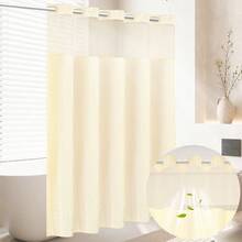TendenciaCortina De Baño Impermeable Lavable Para Tela 200*200cm Cortina De Baño BeigeCalidad premium - Cortina de baño Negro - Ver 2
