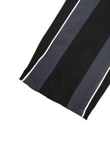 Calça de moletom masculina casual (1 peça), moderna e versátil para outono/inverno, ideal para esportes, trabalho, atividades ao ar livre, corrida e deslocamento diário. Design folgado e com pernas retas. - Preto - Ver 6