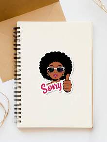 2/1pc Cute Apology Sticker - Personalized-Rich Funny Design Suitable For Laptop, Water Bottle, Etc. - one-size - View 2