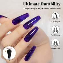 YTD Likomey Gel Nail Polish,15ml Secret Purple Glitter Nails Gel,Fall Winter Shiny Sparkly Salon Home DIY Manicure UV Color Varnish,SF442 - ColorGG - 查看 3