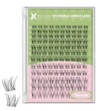 KEYYOU Venus Lash Clusters 120Pcs D Curl Fairy Lash Extension Eyelash Extension Wispy Natural Invisible Band Lash With Waterproof DIY Lash Extension At Home(Venus-C-16MM) - ColorK - 查看 1