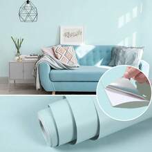 1 Roll Macaron Style Solid Color Peel And Stick Wallpaper, Textured Fashionable Self-Adhesive Contact Paper, Waterproof, Oil/Heat Resistant PET Aluminum Foil, Removable And Reusable Wall Decals In Multiple Colors, Easy To Install For Kitchen, Bedroom, Living Room, Dorm, No Damage - Multicolor - View 31