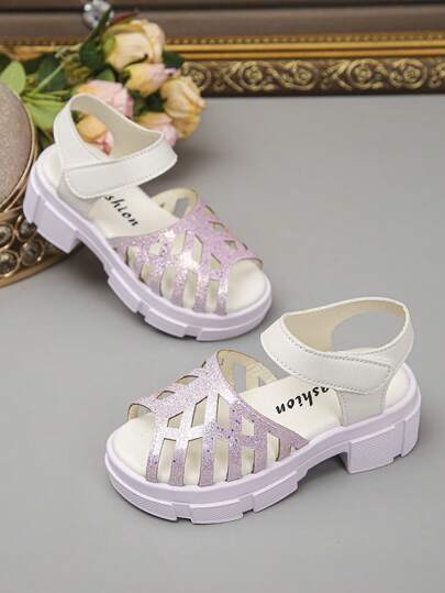 2025款四季凉鞋，适合3-12岁男孩女孩，魔术贴设计，方便穿脱，柔软鞋底，不含SMPS（开关电源），适合学校、海滩、演出、红毯等场合。